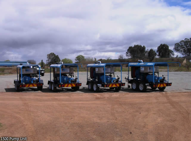 RKES high pressure water jetting machines operating on industrial site